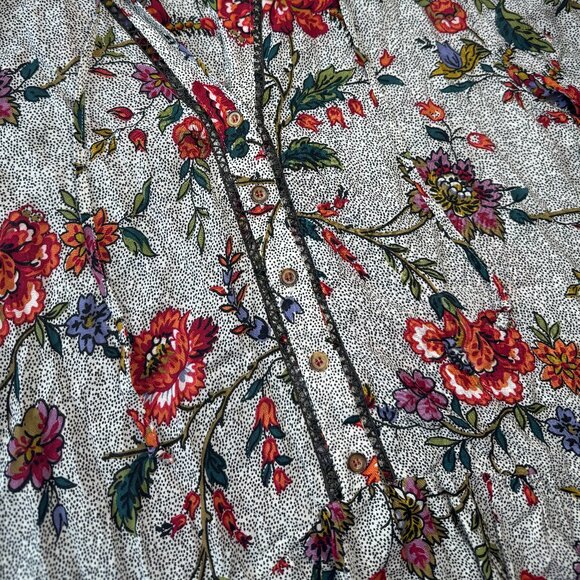 Maeve by Anthropologie Floral Collared Long Sleeve Blouse – Women’s 8 - Picture 3 of 8
